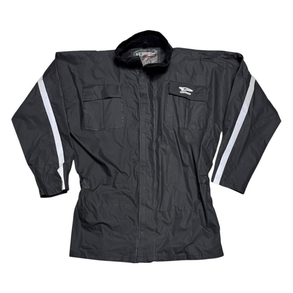 TEKNIC Waterproof Rain Outdoor Motorcycle Biker Riding Jacket Mens Large